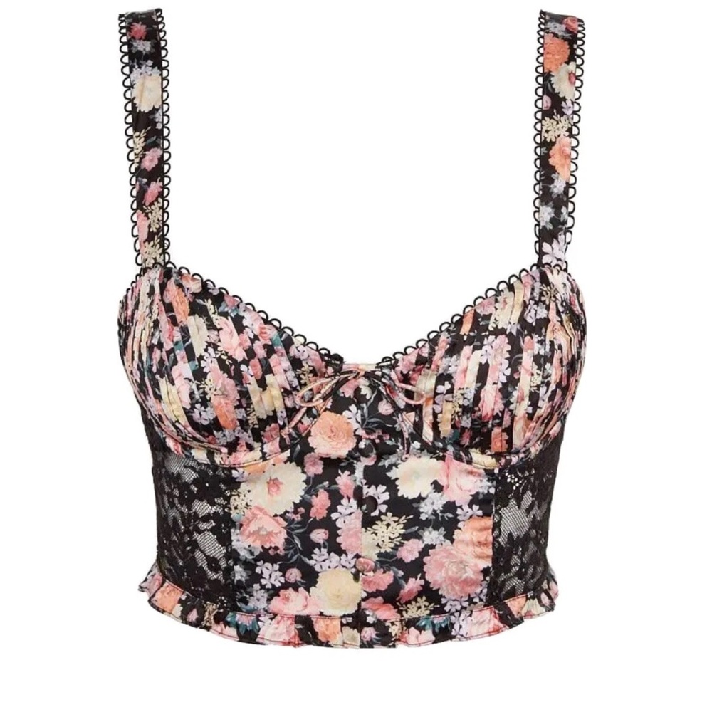 For Love And Lemons Floral Lace Bra size Medium